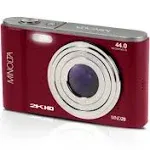 Minolta MND20 44 MP / 2.7K Ultra HD Digital Camera (Red)