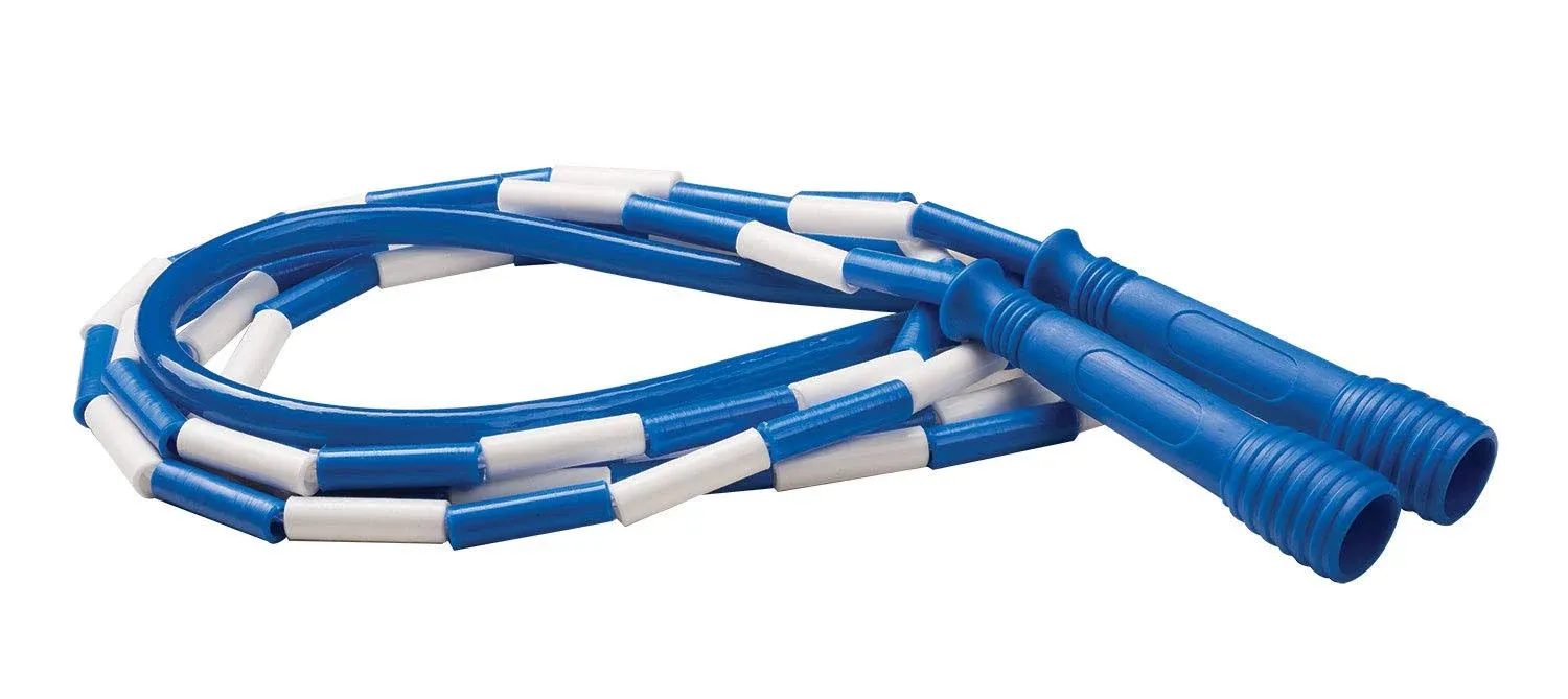 Champion Sports 9 ft. Deluxe Xu Beaded Jump Rope, Blue