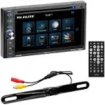 BOSS Audio Systems Elite Series BV765BLC Car Stereo System - 6.5 Inch Double Din, Touchscreen, Bluetooth Audio Calling Head Unit, Radio Receiver, CD Player, Backup Camera, USB, SD, Hook To Amplifier