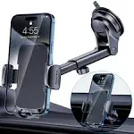 Car Phone Holder Mount, [Enhanced Adhesion Base] 3 in 1 Universal Car Phone Mount for Car Vent Windshield Cell Phone Car Mount Hands-Free Dashboard