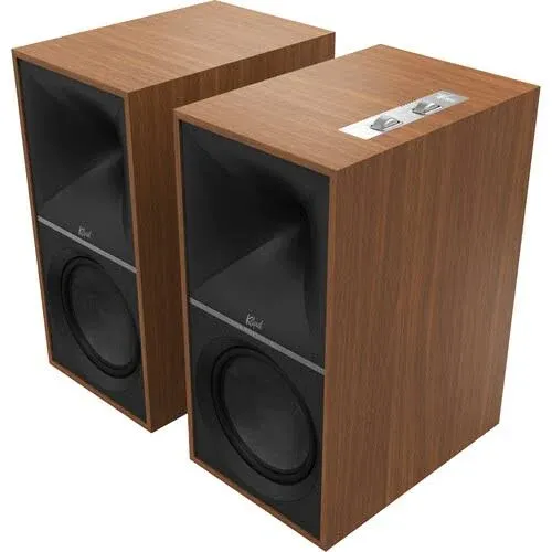 Klipsch - The Nines 8" Powered Speakers (Pair) - Walnut