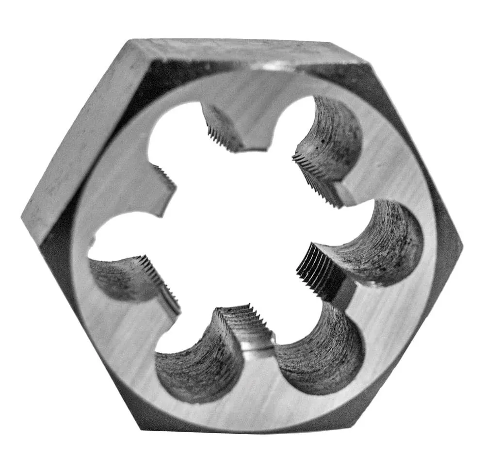 Century Drill and Tool 98220 Carbon Steel Hex Die,1-12 NF