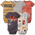 Gerber Baby Boys' Safari Short Sleeve Onesies