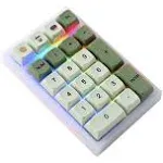 TD21 Hot Swappable Numpad,21 Keys Mini Numpad Portable Keypad Bluetooth 5.0/2.4G