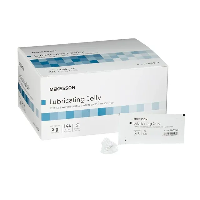 McKesson Lubricating Jelly 3 Gram Individual Packet - 144/Box