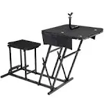 Gymax Folding Shooting Bench Seat with Adjustable Table Gun Rest Height Adjustable