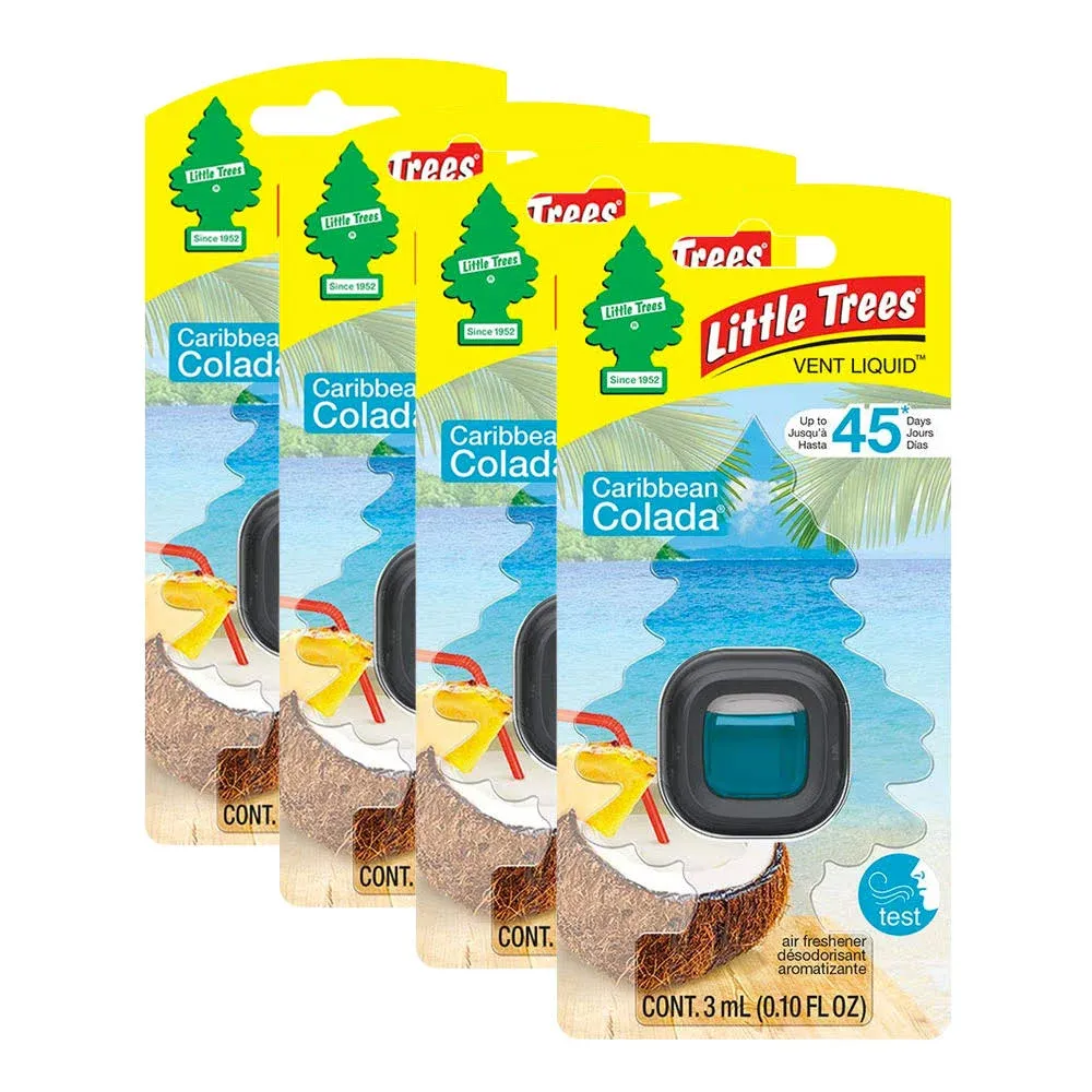 Vent Liquid Caribbean Colada little trees CTK-52625 MADE IN USA Pack of 4