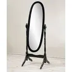 Roundhill Furniture Traditional Floor Cheval Mirror, White