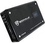 Rockville Atom 8b 8-Channel 3500W Weather Proof Bluetooth Car Amplifier+Amp Kit