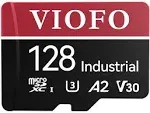 VIOFO 128GB Industrial Grade microSD Card, U3 A2 V30 High Speed Memory Card with Adapter, Support Ultra HD 4K Video Recording