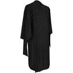 Endea Graduation Deluxe Classic Matte Black Masters Gown Academic Regalia Unisex