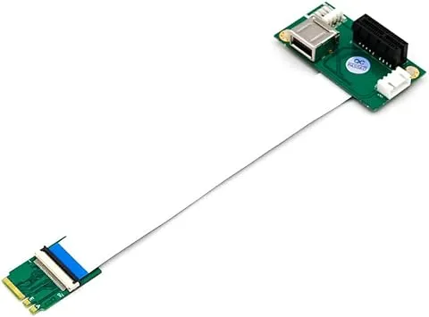 NGFF (M.2) Key A/E to PCI-E Express X4+USB Riser Card with High Speed FPC Cable