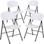 330 lb. Capacity Granite White Plastic Chair, 4PK