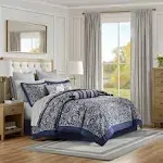 Madison Park - Aubrey 12 Piece Complete Bed Set - Navy - King