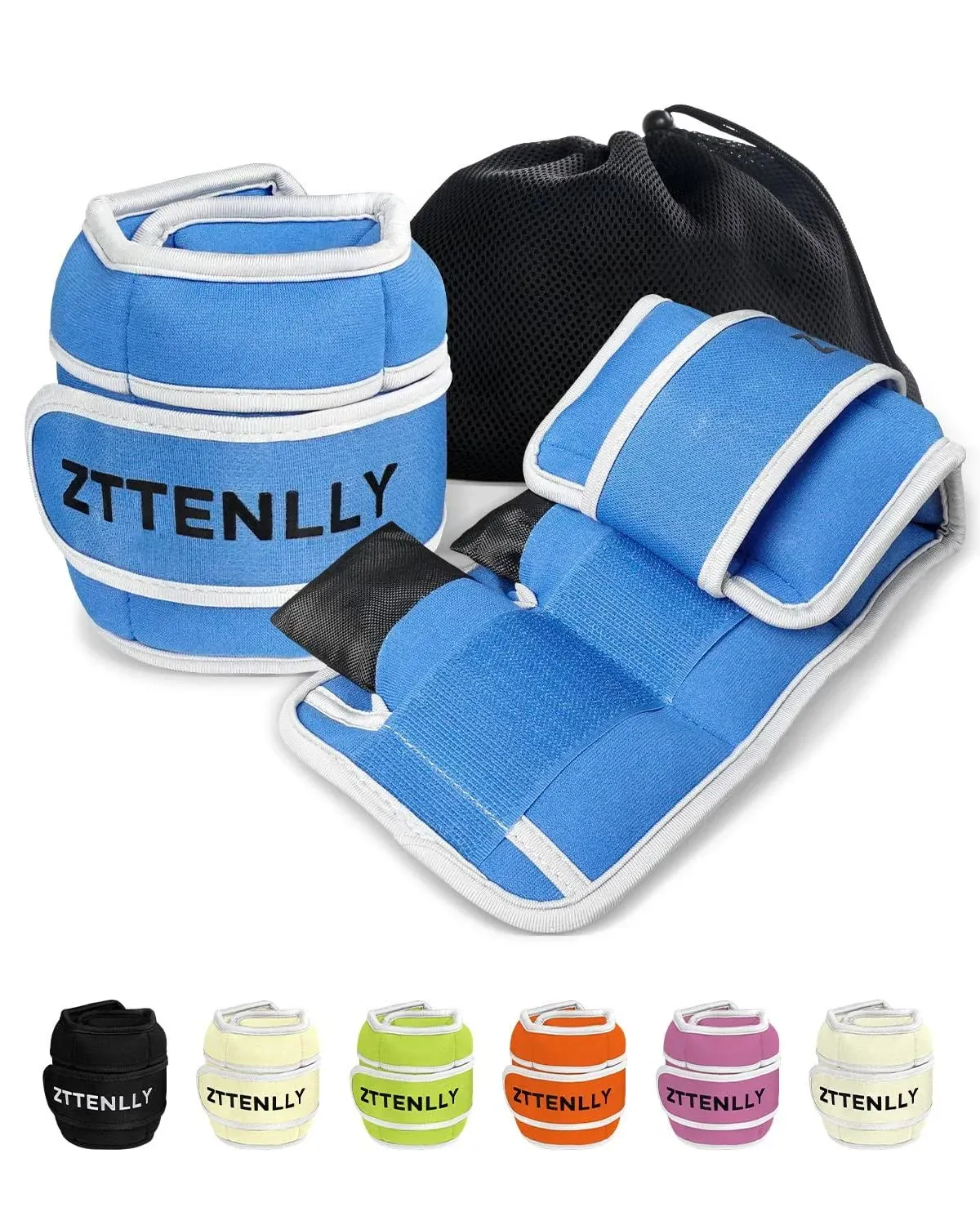 ZTTENLLY 5/10/20 lbs Adjustable Ankle Wrist Arm Leg Weights for Women Men