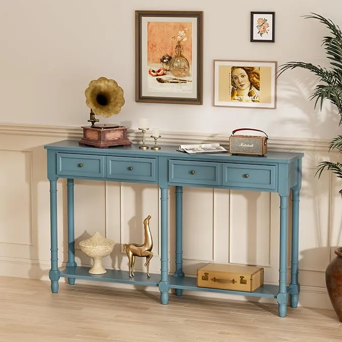 FRANSOUL Console w/2 Drawers Bottom Shelf HallwayTable Table for Entryway