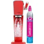 SodaStream Art Sparkling Water Maker Bundle (White), with CO2, DWS Bottles, and bubly Drops Flavors