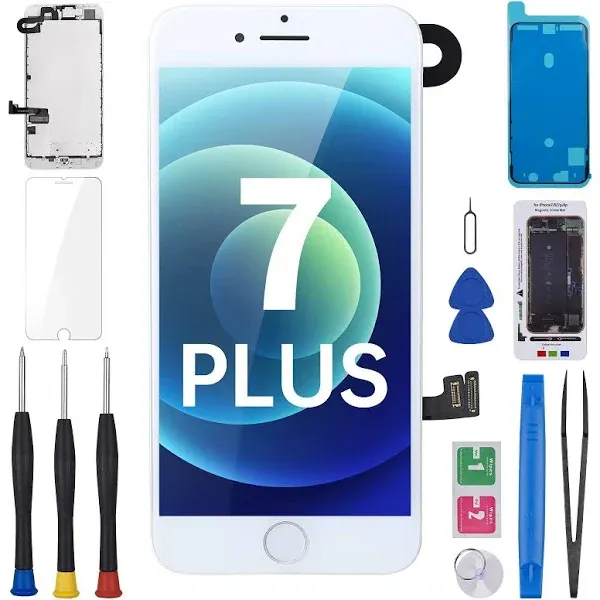 For iPhone 7 Plus Screen Replacement 5.5&#034; White with Home Button LCD Display