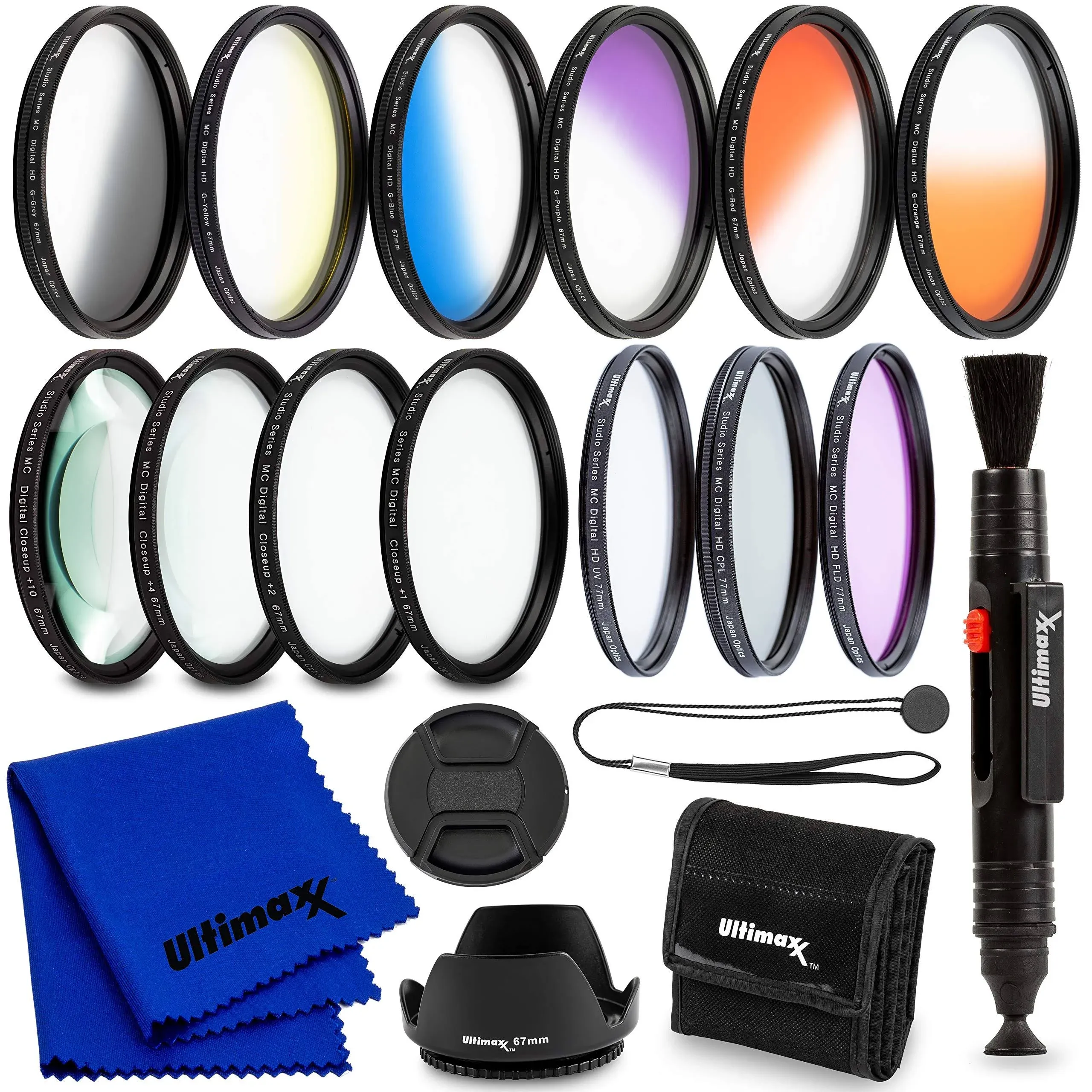 Ultimaxx 55MM Complete Lens Filter Accessory Kit for Lenses with 55MM Filter Siz