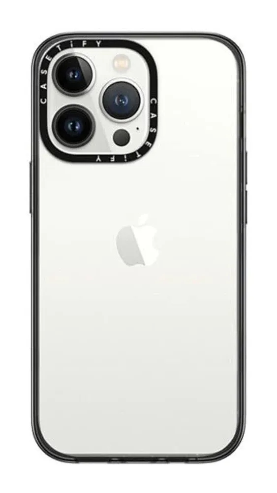 Casetify Essential iPhone 13 Pro Case 2x Military Grade Drop Tested 4ft Drop Protection - Clear Black