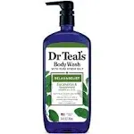 Dr Teal's Duschgel mit reinem Bittersalz, Relax & Relief mit Eukalyptus & Grüne Minze, 759 ml (4 Stück) (Verpackung kann variieren)