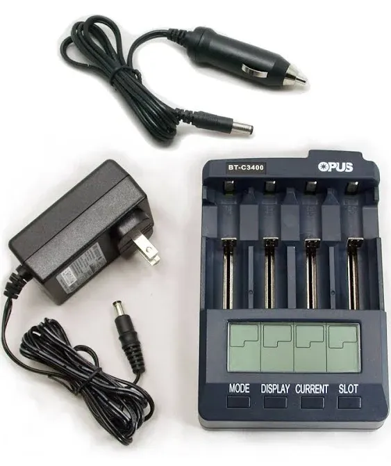 C3400 Battery Charger Tester Analyzer Li-ion NiMH NiCd with Car Adapter AAA AA C ...