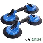 Heavy Duty Dual Vacuum Suction Cup Glass Lifter With Curved Pads Strength Handhe