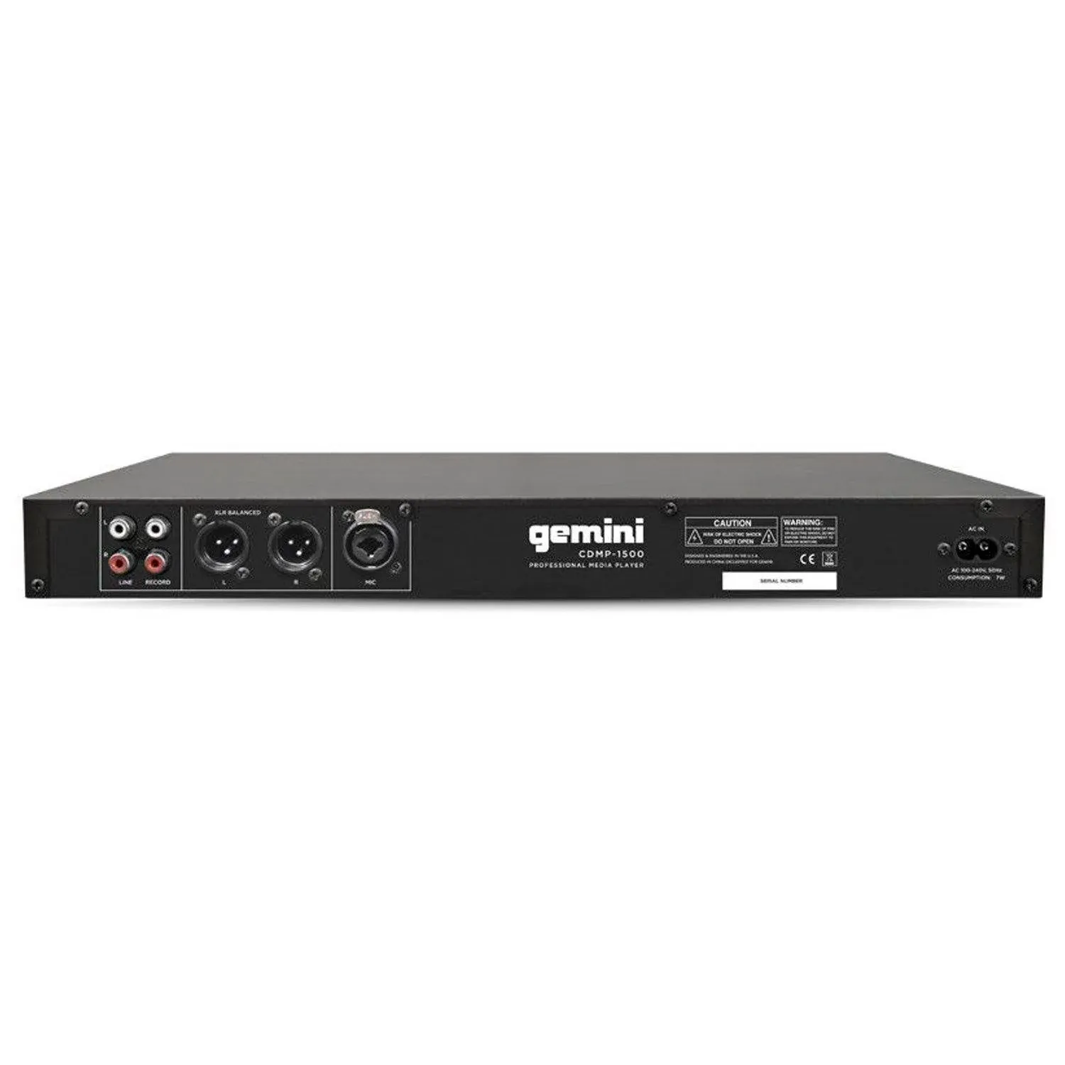 Gemini CDMP-1500 19'' Professional 1U Rackmount CD/MP3/USB Player at Gear4music