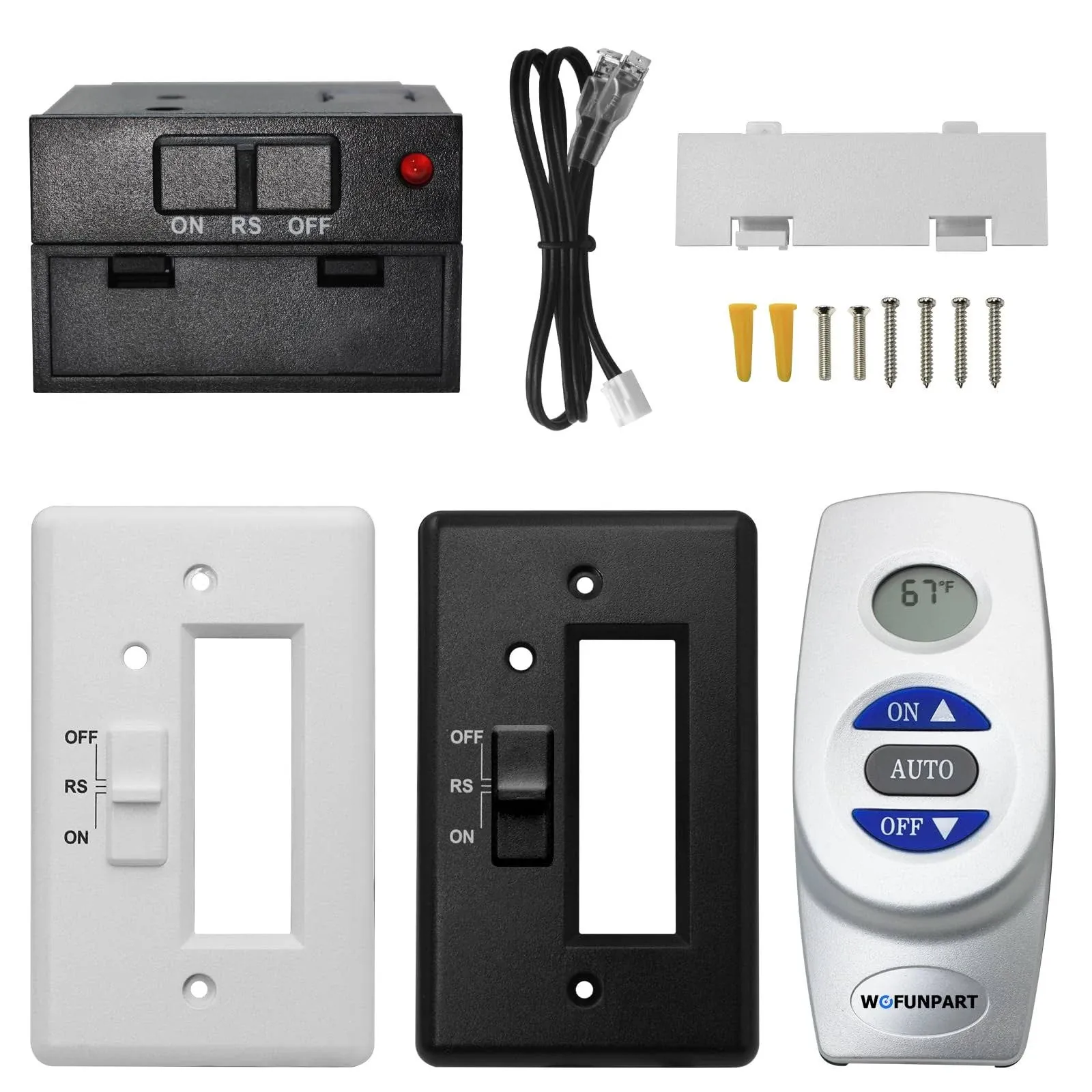 Gas Fireplace Remote Control Kit RCST, for Millivolt Thermostatic Gas Valve On/Off, Compatible with Ambient, Majestic, Monessen, Vermont Castings Gas Valve Fireplaces and Stoves, 5 Year Warranty