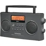 Sangean America, Inc. PR-D15 FM-Stereo/AM Rechargeable Portable Radio with Handle (Gray)