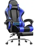 GTPLAYER Gaming Chair, Computer Chair with Footrest and Lumbar Support, Height Adjustable Game Chair with 360-Swivel Seat and Headrest and for Office