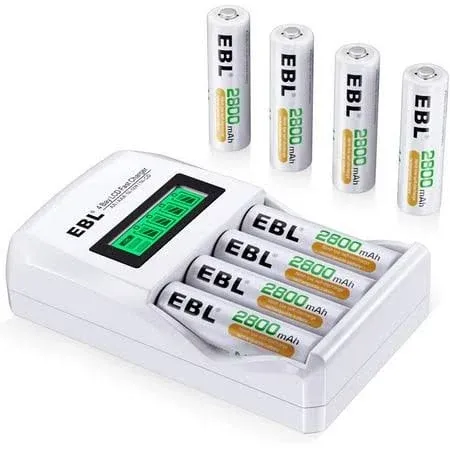 EBL AA Rechargeable Batteries 8 Pack