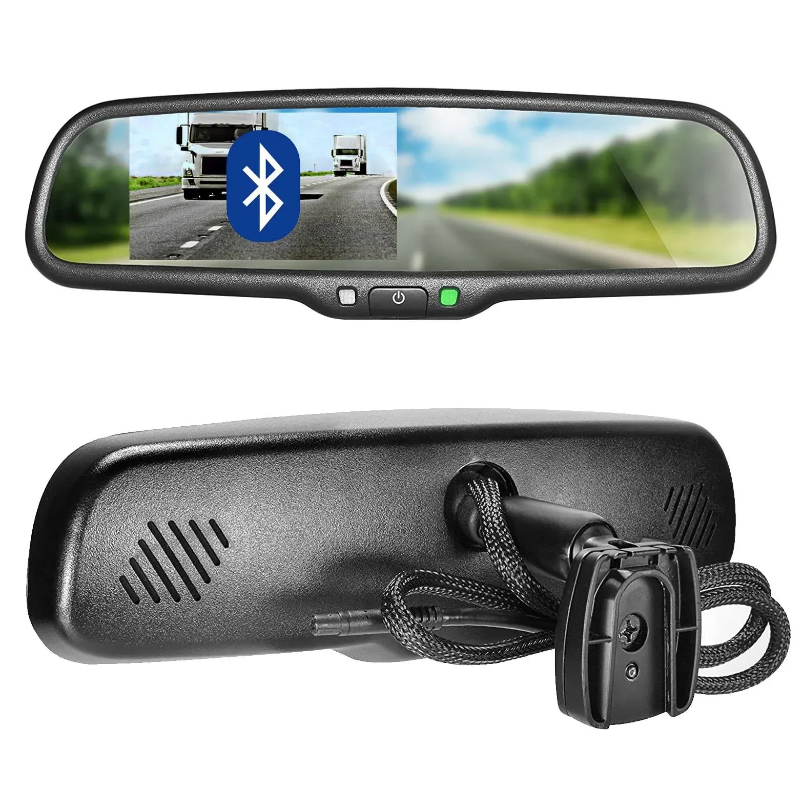 Master Tailgaters OEM Rear View Mirror with 4.3&#034; Auto Bright LCD and Bluetooth