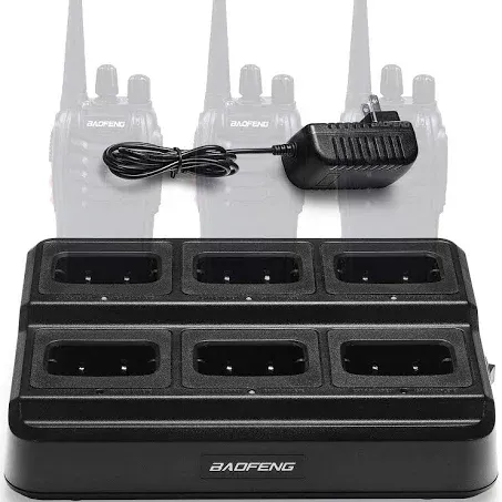 BAOFENG BF-888S Six-Way Charger Multi Unit Charger Base for BF-888S H-777 BF-88ST Walkie Talkie and Battery, 1Pack