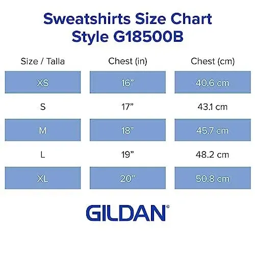 Gildan Youth Hoodie Sweatshirt, Style G18500B X-Large White