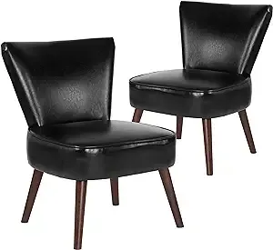 HERCULES Holloway Series Black Leather Retro Chair