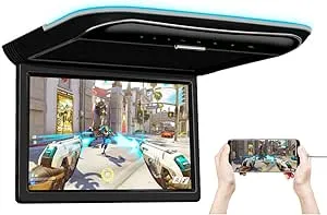 XTRONS 11.6 Inch Car Overhead Roof Mounted Monitor Screen Ultra-Thin Flip Down TV for Cars 1080P Car Video Player with Built-in Speaker Support IR, USB, HDMI, AV Input (No DVD)