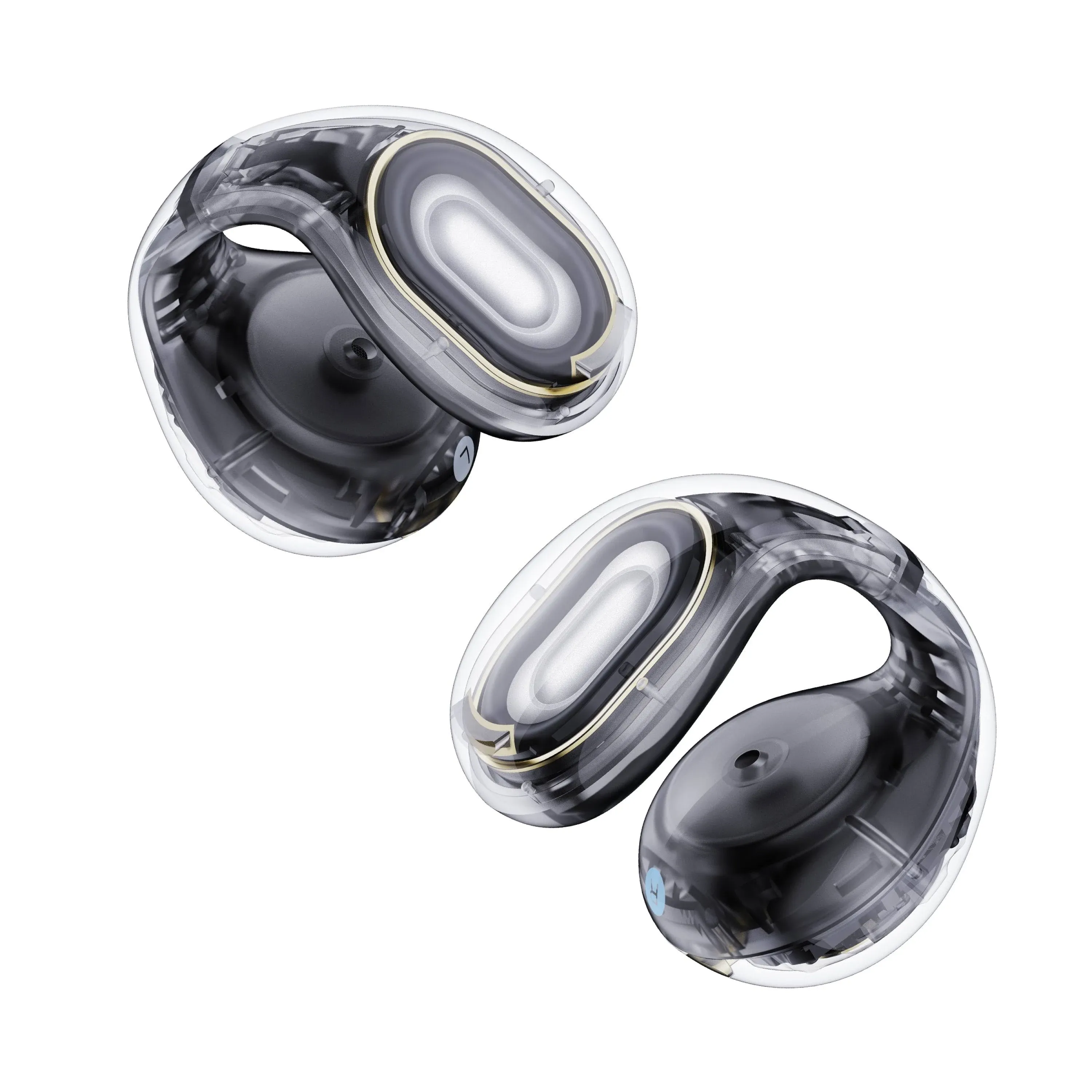 Soundcore C30i by Anker, auriculares de oreja abierta, auriculares con clip, comodidad ligera, ajuste estable, diseño de carcasa firme, agarraderas de oreja conectables, controladores grandes para