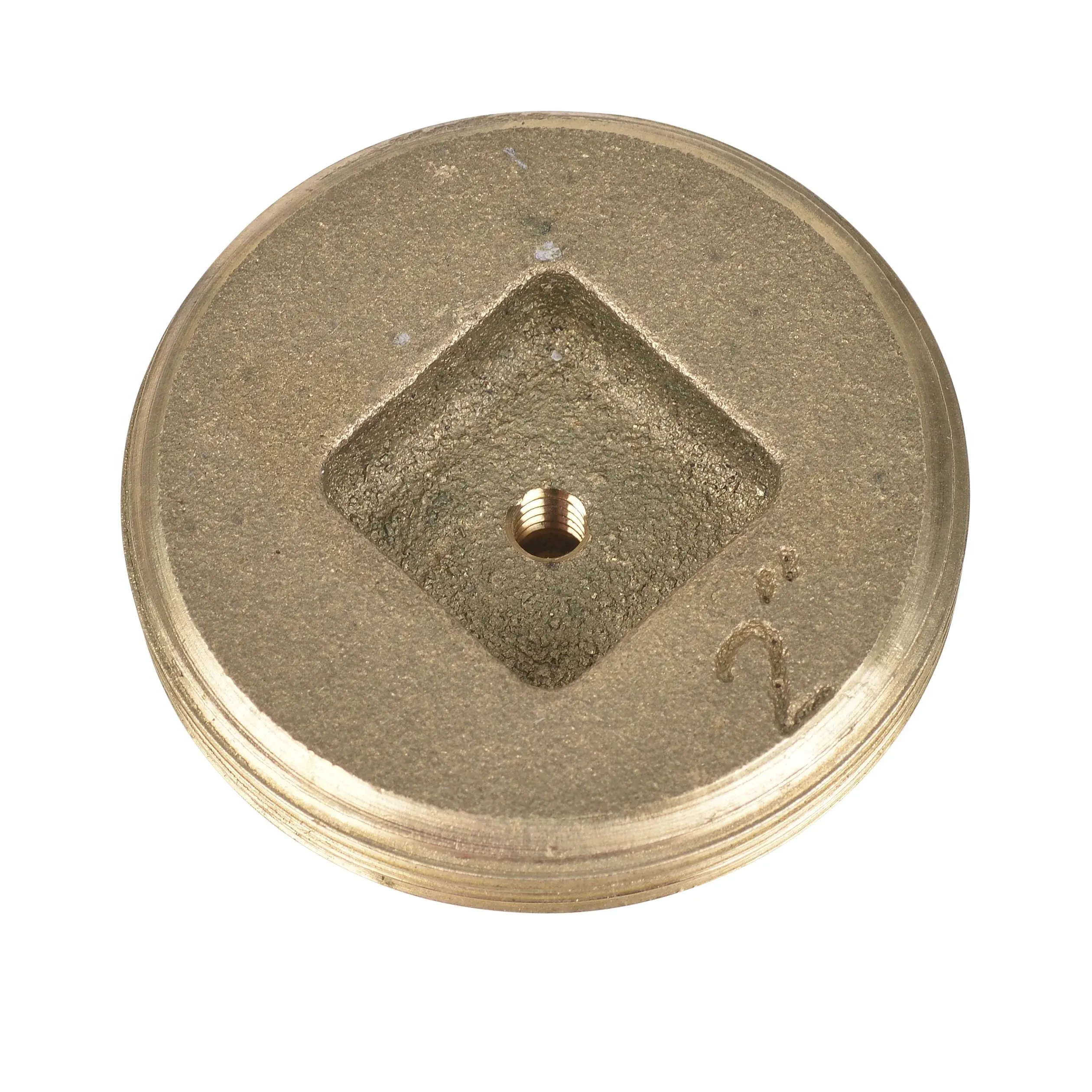 Oatey Raised Head Plug, Brass, 3-1/2 In.