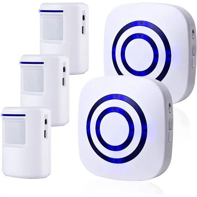 Motion Sensor Alarm ,Wireless Driveway Alarm Indoor Home Security Business Detector Alert System -Monitor&Protect Property - 2 Receiver and 3 PIR