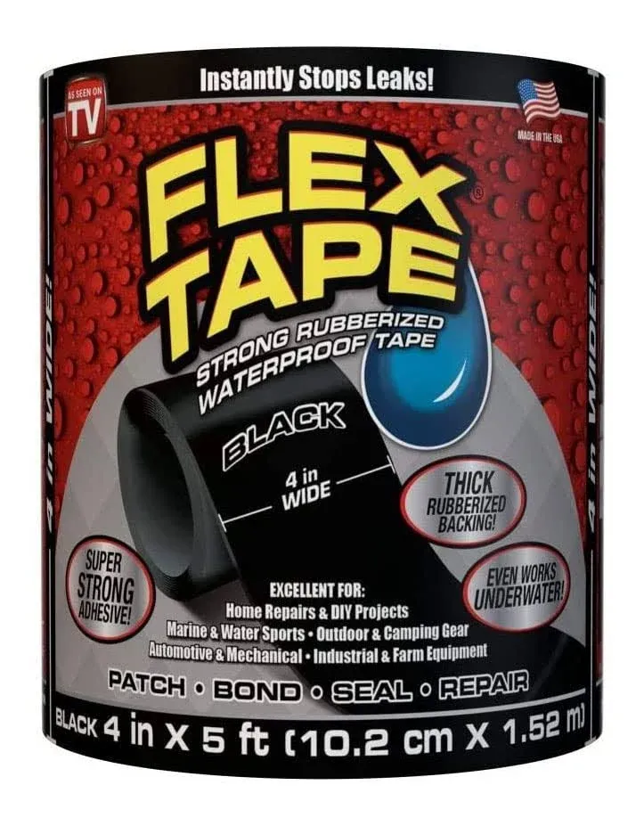 Flex Tape, Black, 4-In. x 5-ft.