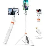 Eucos 62" Tripod for iPhone, Newest Selfie Stick Tripod with Remote & Lightweight Phone Tripod, Solidest Portable Cell Phone Tripod for iPhone 15/14/13/12 Pro Max/Samsung/GoPro