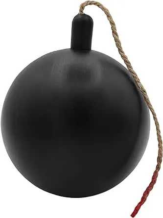 Plastic Black Fake Round Cartoon Bomb Prop Pretend Halloween Costume Accessory