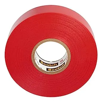 Scotch Vinyl Color Coding Electrical Tape 35, 3/4 in x 66 ft, Red