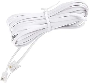 Telephone Cords for Landline Phones - Compatible w/a RJ11 Phone Jack 15ft