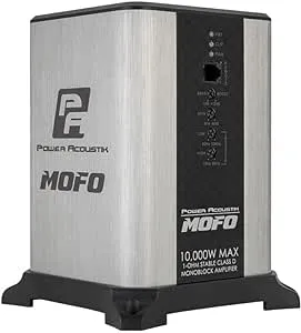 Power Acoustik MOFO1-10KD | Class D Monoblock Amplifier, 10,000 Watts Max Power, 4,000 Watts RMS 1 Ohm Stable Car Amp