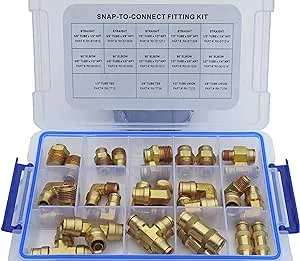 Road Superior Truck Parts DOT Approved Quick Connect Brass Air Line Fitting Kit