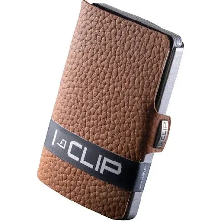 I-CLIP Men's Calf Leather Credit Card Holder 13404