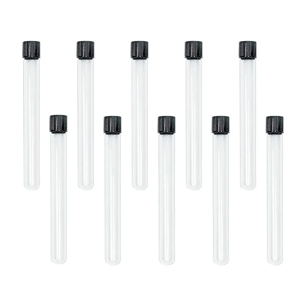 HUAOU 10pcs 16x150mm Glass Test Tubes 15ml Boro Clear Propagation Tube for Plants