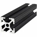 8020, 1010, 10 Series 1 Inch x 1 Inch T-Slotted Aluminum Extrusion DIY Extruded Linear Slot Bar Rail 80/20 (88" Long, Black Anodize)